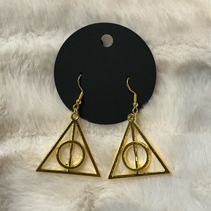 Harry Potter Deathly Hollows Handcrafted 925 Earrings